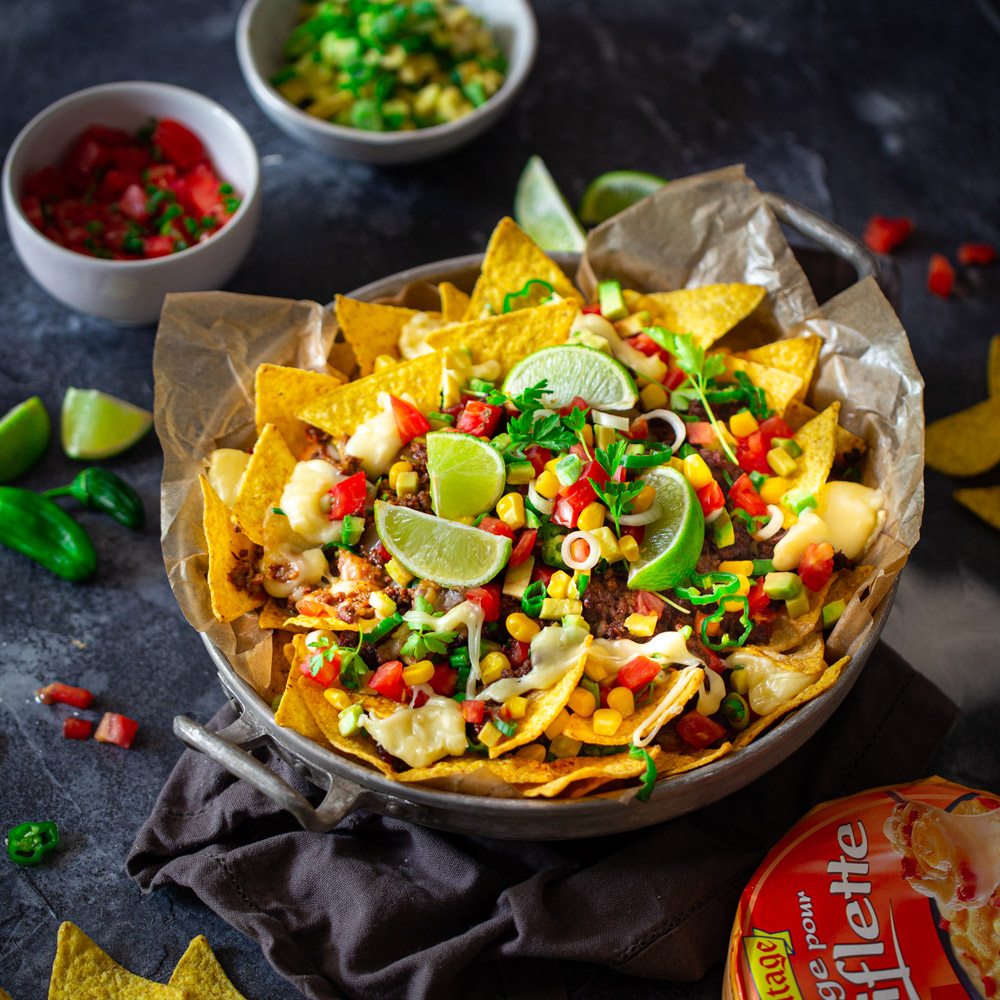 Nachos au bœuf et fromage pour tartiflette