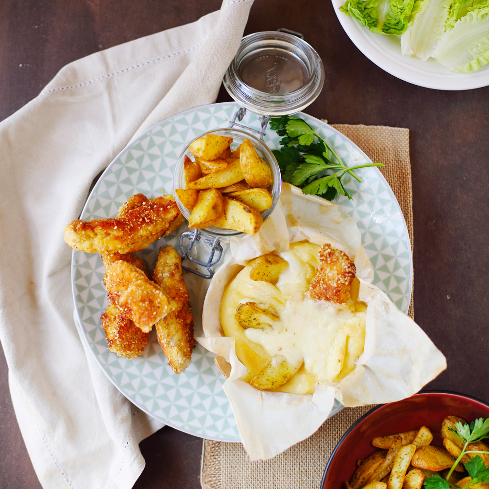 Nuggets de lapin et Potatoes au From’Chaud